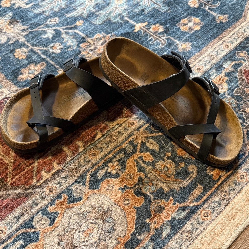Birkenstock Black Cross-Strap Sandals